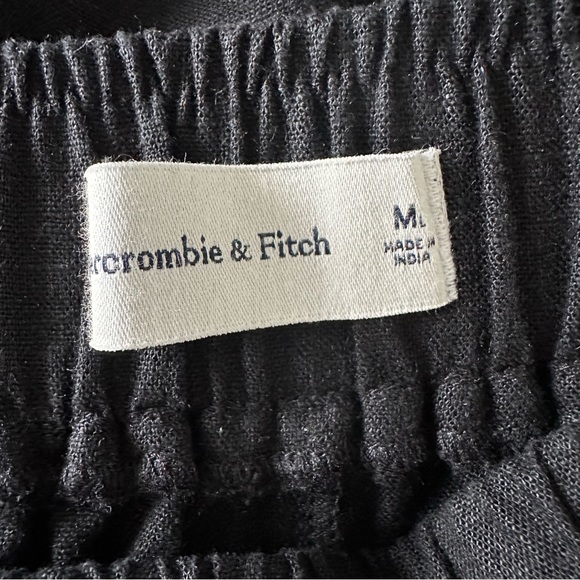 Abercrombie & Fitch black linen blend pants - Picture 4 of 6